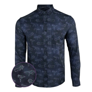 Zodiac Long Sleeve Button Down Shirt Tactical Hawaiian Shirt Pro Gun Rights Merch Gifts For Him -WearandDecor