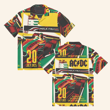 ACDC Merch Imola Button Down Shirt Music Lover Gifts For Him -WearandDecor