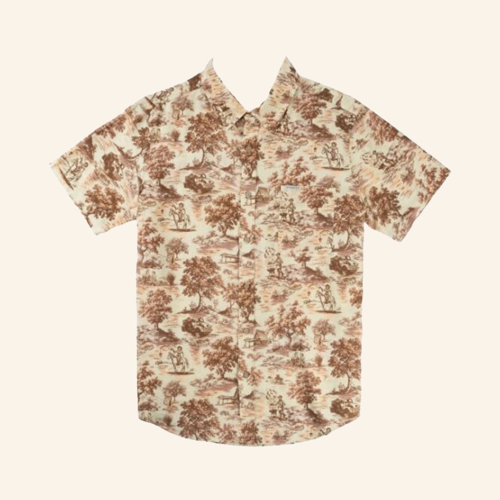 Whataburger Merch Sendero X Whataburger Toile Hawaiian Shirt Gift Ideas For Dad -WearandDecor