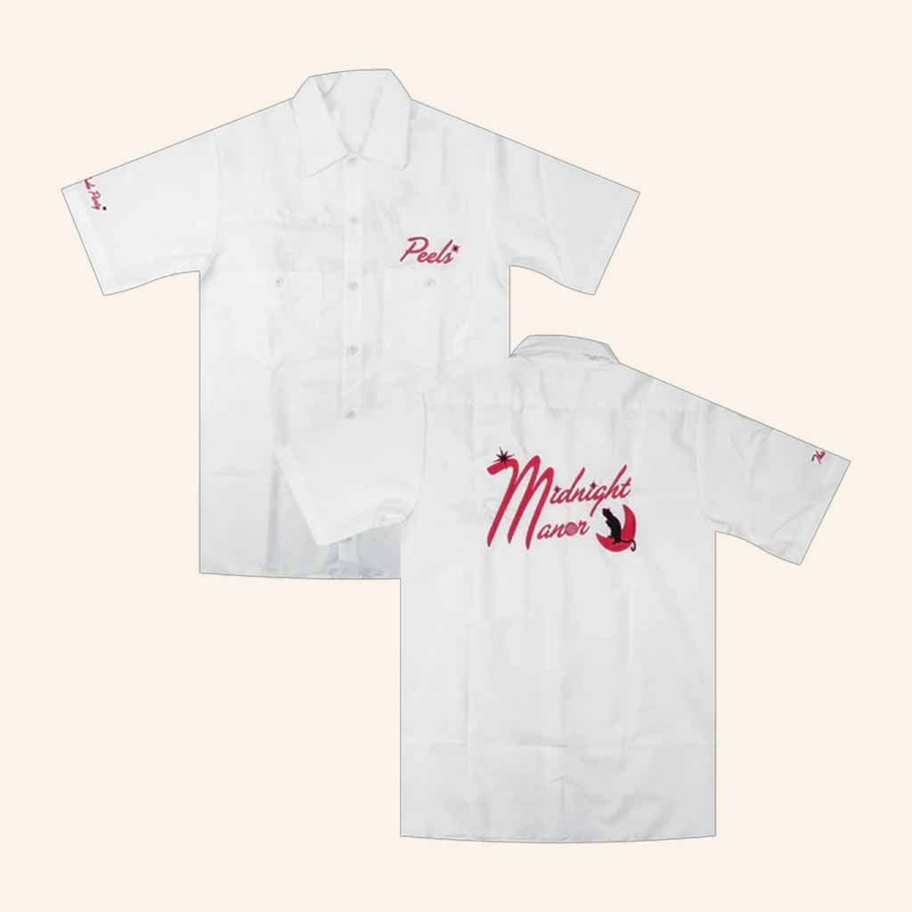 The Nude Party Merch Peels Midnight Manor White Button Up Shirt Gifts For Sister -WearandDecor