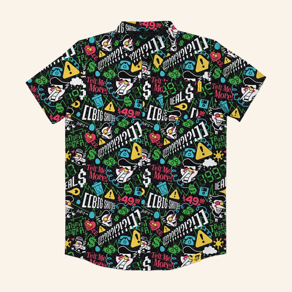 Deltarune Merch Spamton Button Up Shirt Christmas Gift Ideas For Boyfriend -WearandDecor