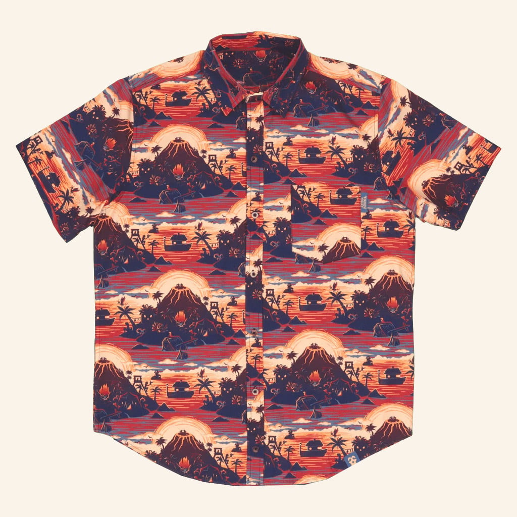 Stardew Valley Merch Ginger Island Resort Button Up Shirt Gifts For Brother -WearandDecor