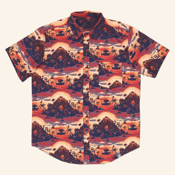 Stardew Valley Merch Ginger Island Resort Button Up Shirt Gifts For Brother -WearandDecor