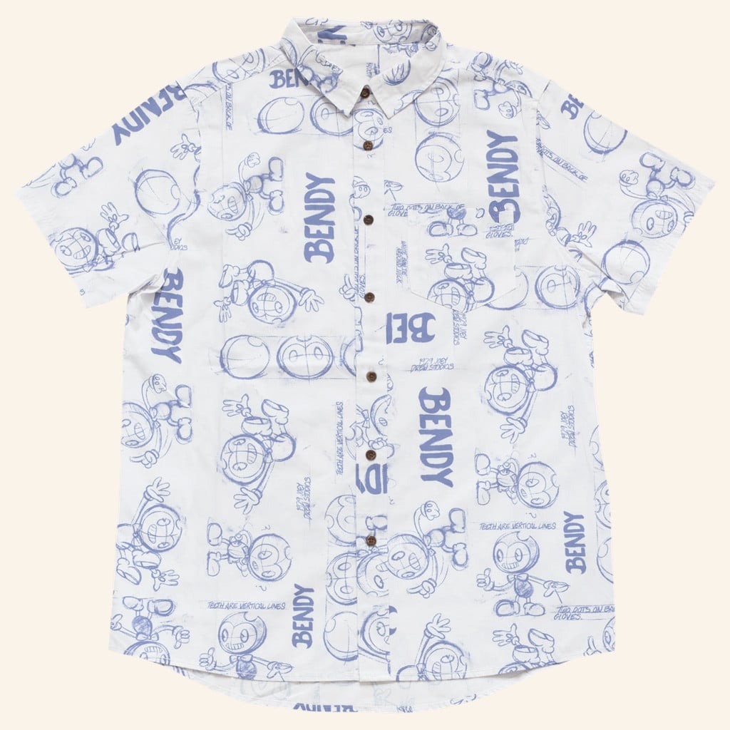 Bendy Merch Bendy Concept Art Hawaiian Shirt Christmas Gift Ideas For Son - WearandDecor