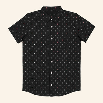 Homestar Runner Merch BLACK SPACE Button Up Shirt OMORI Shirt Gifts For Dad - WearandDecor