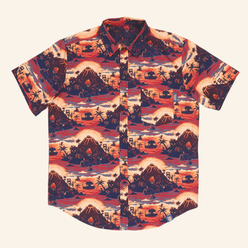 Homestar Runner Merch Ginger Island Resort Button Up Shirt Stardew Valley Shirt Gifts For Dudes - WearandDecor