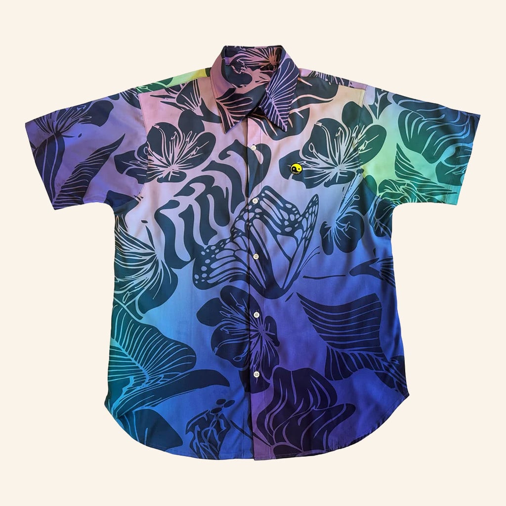 Griz Merch GRiZ Floral Warp Button Up Shirt Birthday Gift For Husband - WearandDecor