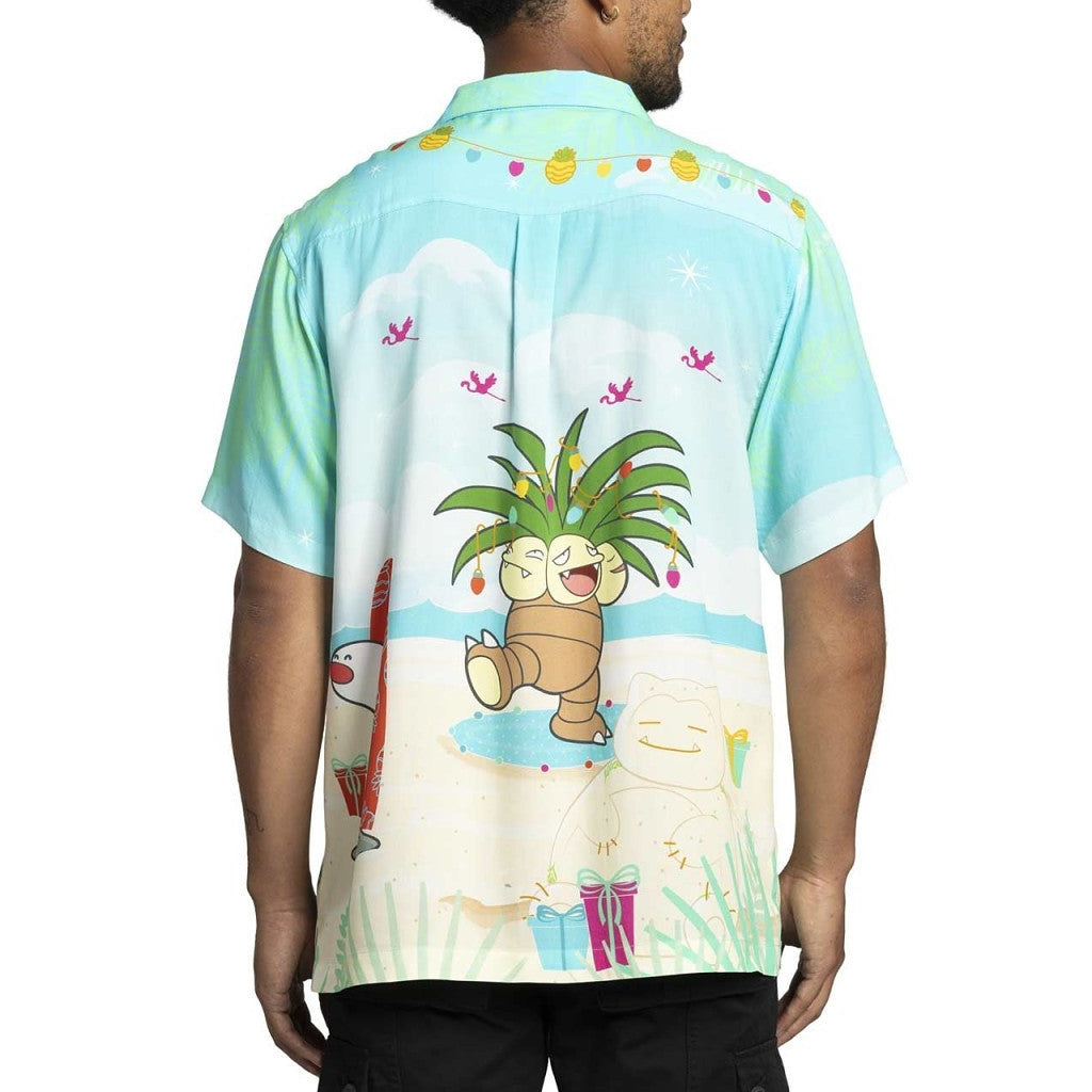 Pokemon Merch Pokemon Holiday Blue Hawaiian Shirt Christmas Gifts For Brother