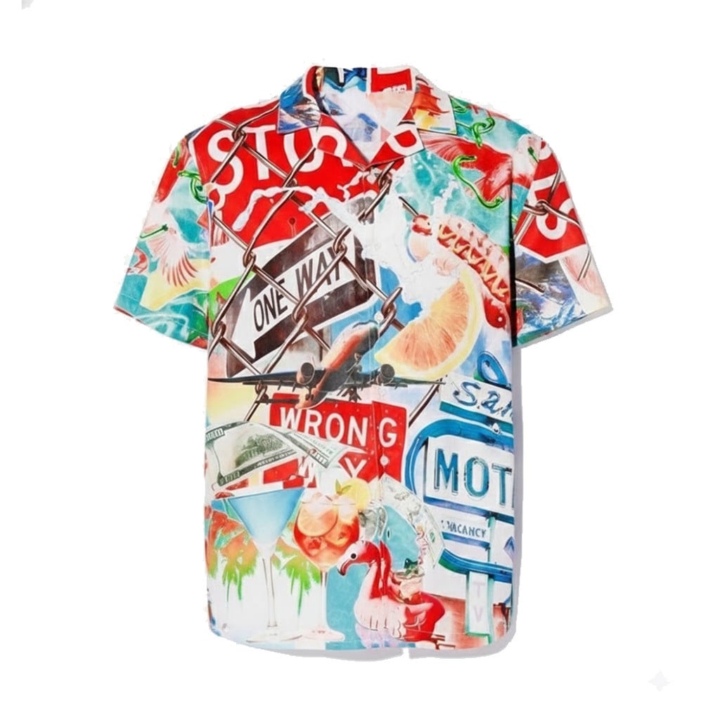 Casablanca Paris Graphic Hawaiian Shirt Tropical Themed Aloha Shirt Gifts For Dad - WearandDecor