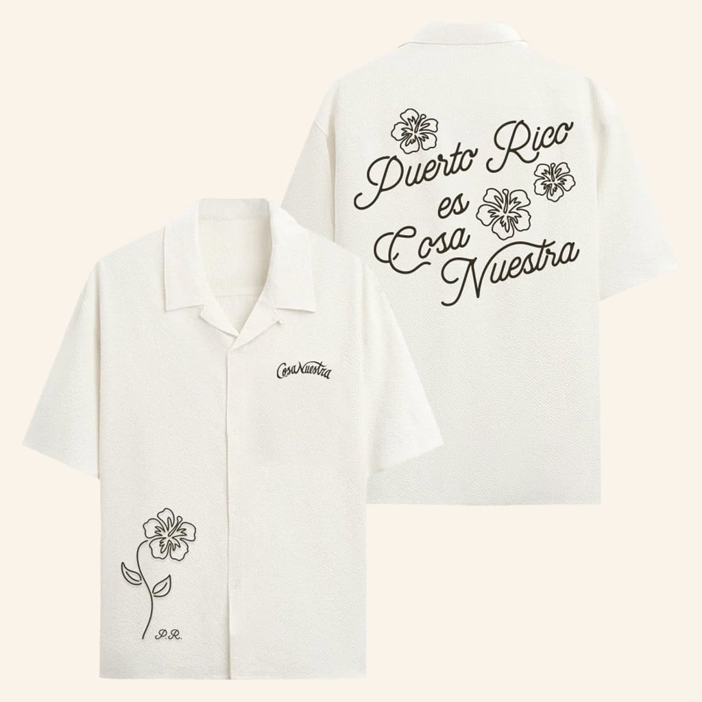 Rauw Alejandro Merch Puerto Rico Es Cosa Nuestra Button Up Shirt Gifts For Music Fans - WearandDecor