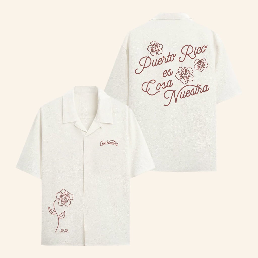 Rauw Alejandro Merch Puerto Rico Es Cosa Nuestra Button Up Shirt Gifts Ideas For Brothers - WearandDecor