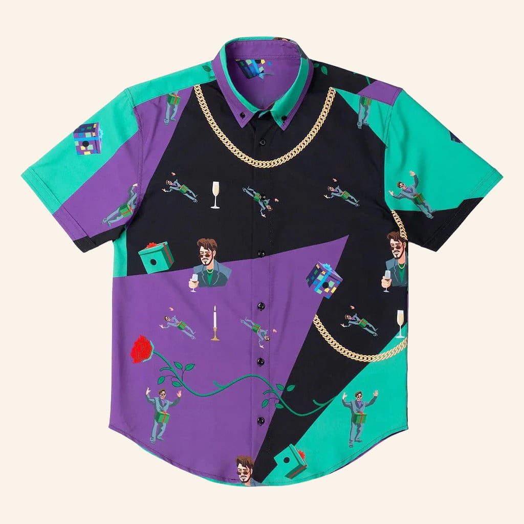 Saturday Night Live Merch SNL 50 x RSVLTS D In A B Button Up Shirt Gifts Ideas For Dad - WearandDecor