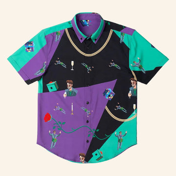 Saturday Night Live Merch SNL 50 x RSVLTS D In A B Button Up Shirt Gifts Ideas For Dad - WearandDecor