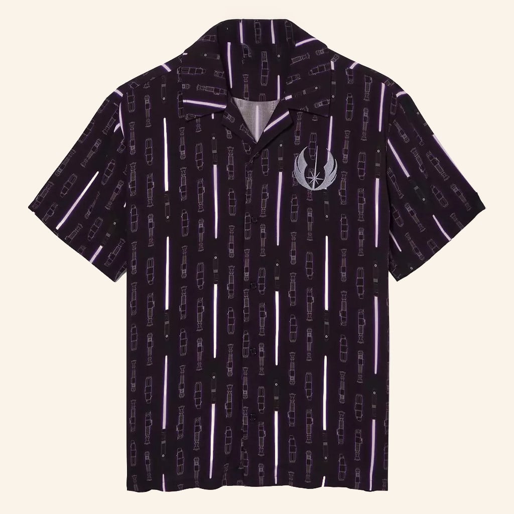 Star Wars Merch Mace Windu Lightsaber Button Up Shirt Gifts For Brothers - WearandDecor