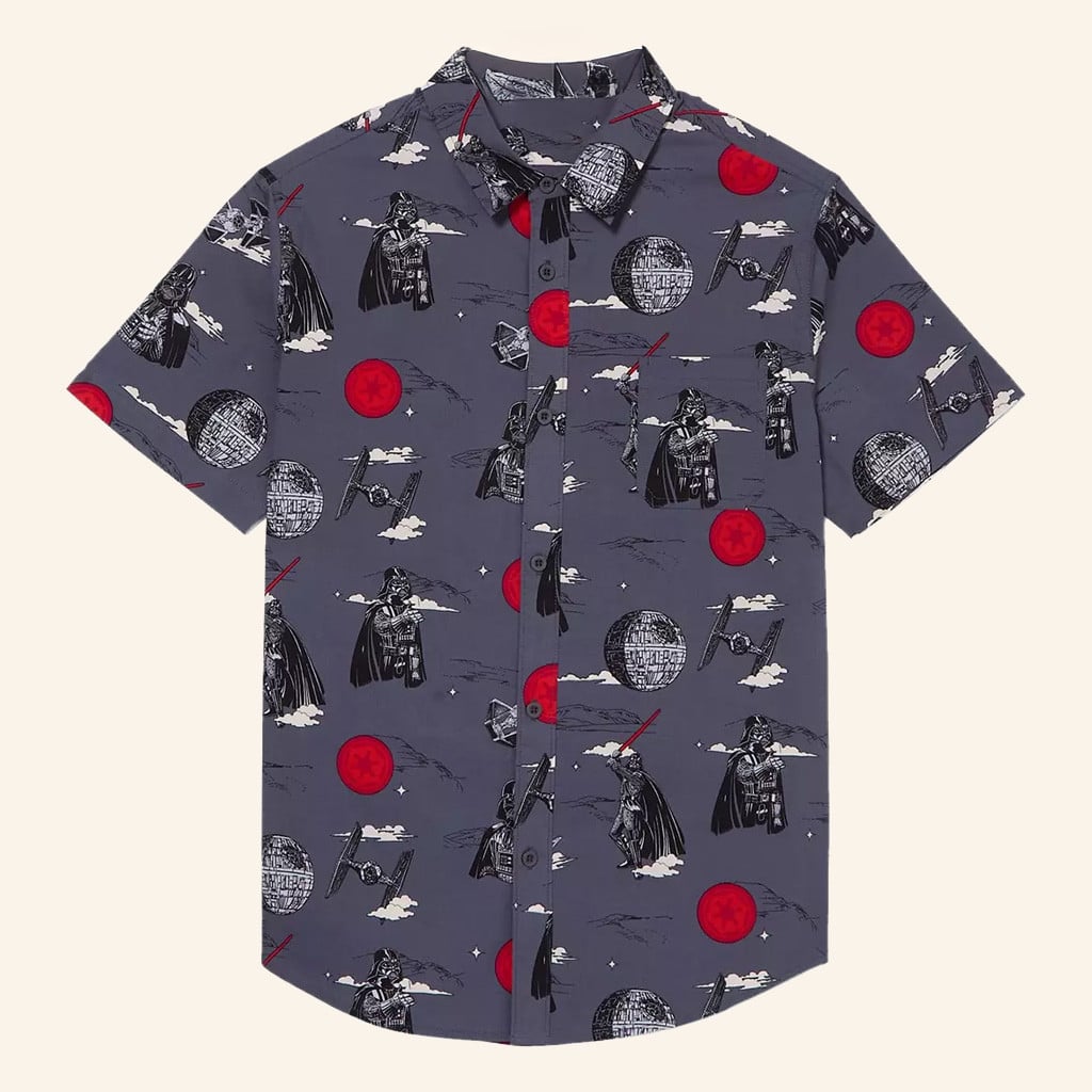 Star Wars Merch Darth Vader Dark Side Button Up Shirt Gifts For Brothers - WearandDecor