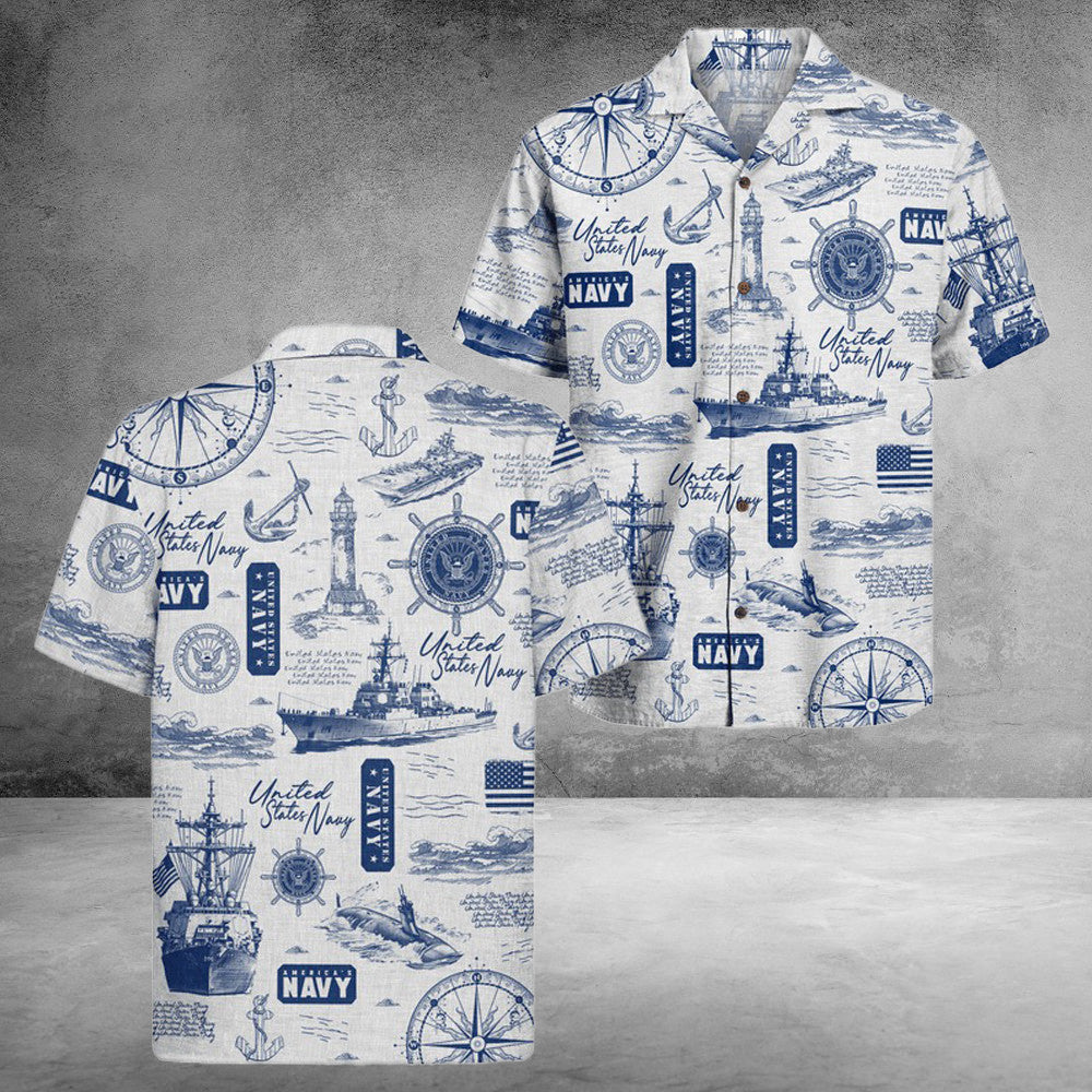 US Navy 250Th Years Of Service Hawaiian Shirt United States Great Gifts Ideas For Father
