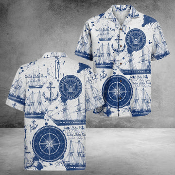 US Navy 250th Years Of Service Hawaiian Shirt United States Unique Gifts Ideas For Mom