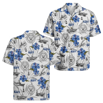 US Navy 250th Years Of Service Hawaiian Shirt United Wings Of Freedom Gifts For Mother
