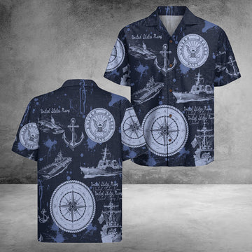 US Navy 250Th Years Of Service Hawaiian Shirt America Land Of The Free Gifts Ideas For Her