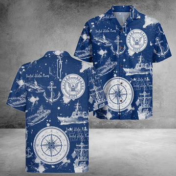 US Navy 250Th Years Of Service Hawaiian Shirt United States Great Gifts For Her