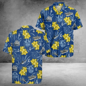 US Navy 250th Years Of Service Hawaiian Shirt United States Unique Gifts Ideas For Her
