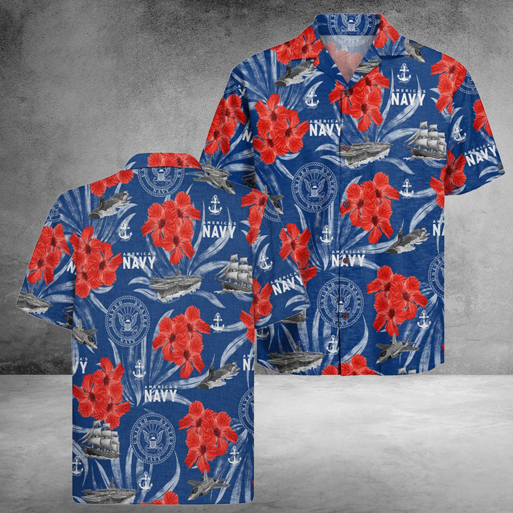 US Navy 250th Years Of Service Hawaiian Shirt United Wings Of Freedom Gifts For Sister
