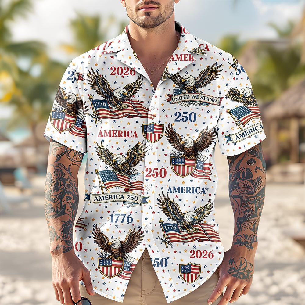 250 Years America 1776-2026 Patriotic Hawaii Shirt America 250 Merchandise Gifts For Patriots
