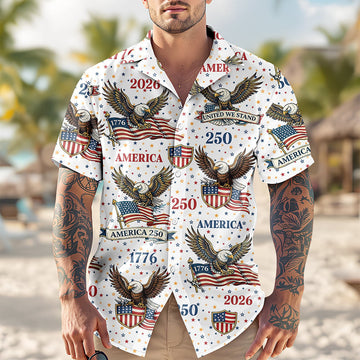 250 Years America 1776-2026 Patriotic Hawaii Shirt America 250 Merchandise Gifts For Patriots