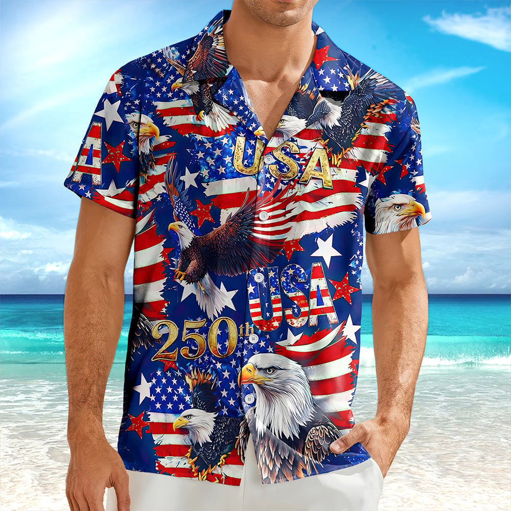 Usa 250 Anniversary Eagle 1776-2026 Patriotic Hawaii Shirt America 250 Merchandise Patriotic Presents