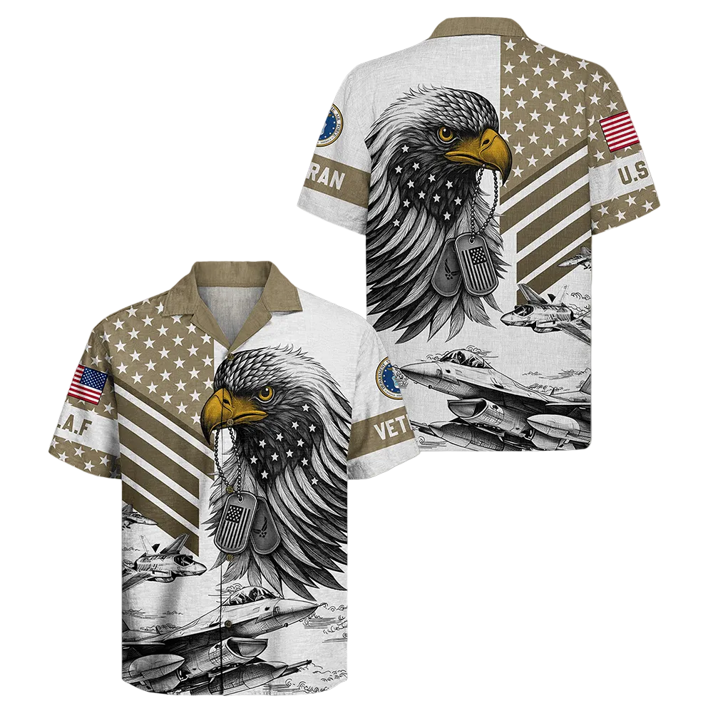 Eagle US Air Force Hawaiian Shirt Fly Fight Win Air Force Veteran Clothes Best Gift For Husband