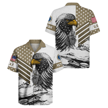 Eagle US Air Force Hawaiian Shirt Fly Fight Win Air Force Veteran Clothes Best Gift For Husband