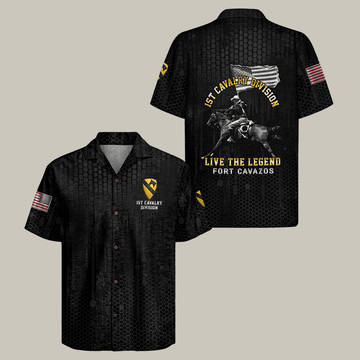 US Army 1st Cavalry Division Regiment Hawaiian Shirt The First Team Shirt Unit Anniversary Gift