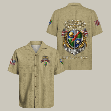 US Army 75th Ranger Regiment Hawaiian Shirt Military Appreciation Clothes Veteran Gift