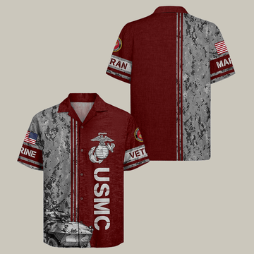 US Marines 250th Anniversary Hawaiian Shirt Semper Fidelis USMC Clothes Gift For Men