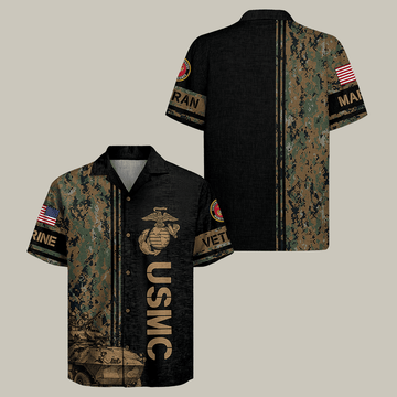 US Marine Corps 250 Years Of Honor Hawaiian Shirt Marine Corps Veteran Shirt Best Gift Idea