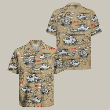 US Marine Corps 250th Years Of Service Hawaiian Shirt Marines Clothes USMC Present