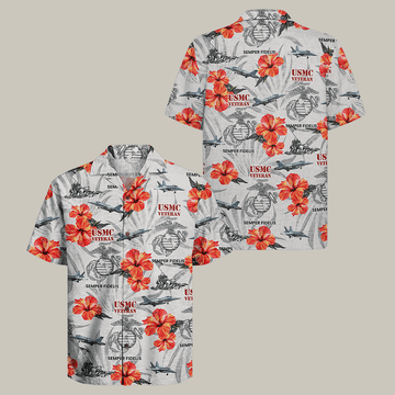 US Marine Corps Veteran 250th Years Of Service Hawaiian Shirt Semper Fi Shirt USMC Gift Idea