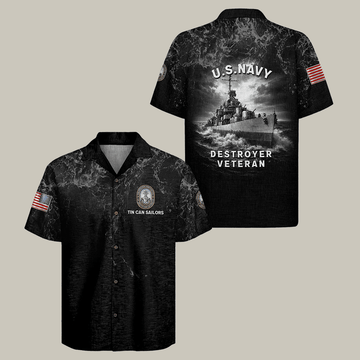 US Navy Tin Can Sailors Hawaiian Shirt US Navy 250th Anniversary Clothes Gift For Veterans