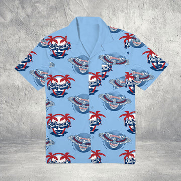 Kid Rock Freedom 250 Tour Free Vacation Blue Hawaiian Shirt Gift for Dad