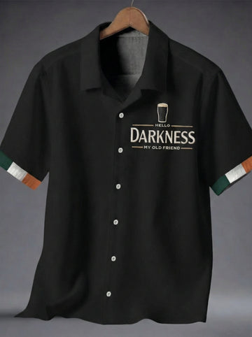 Hello Darkness My Old Friend Button Hawaiian Shirt St Patrick's Day 2026 Shirt Best Gift For Boyfriend