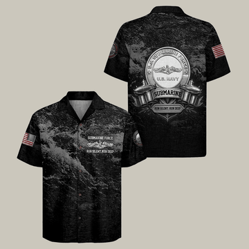 US Navy Submarine Hawaiian Shirt Run Silent Run Deep Navy Veteran Clothes Best Gift For Boyfriend