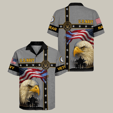 Eagle US Navy 250th Anniversary Polo Shirt Navy Veteran Clothes Gift For Him