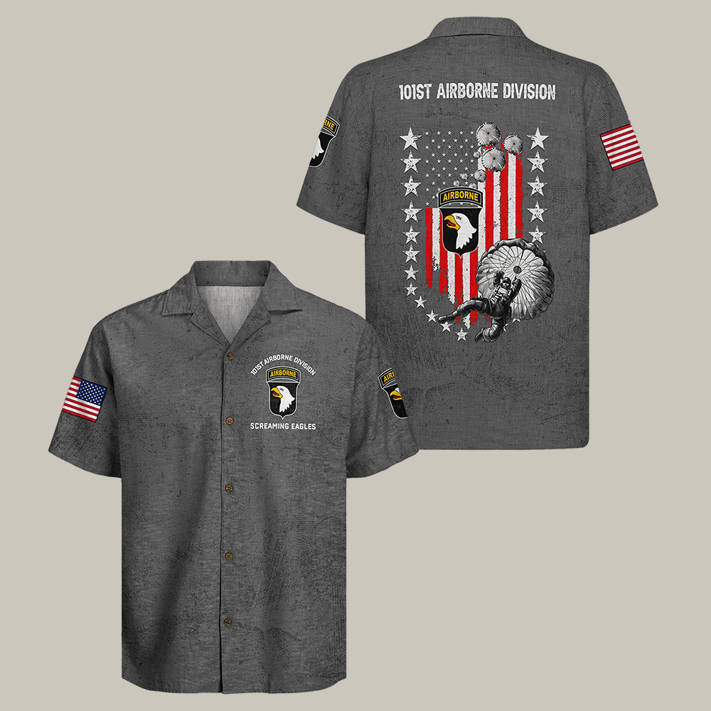 Screaming Eagles US Army Airborne Hawaiian Shirt 101St Airborne Clothes Veteran Gift For Husband
