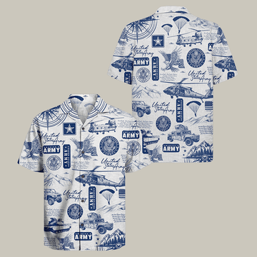 US Army Hawaiian Shirt 82nd Airborne Paratrooper Clothes Present For Husband