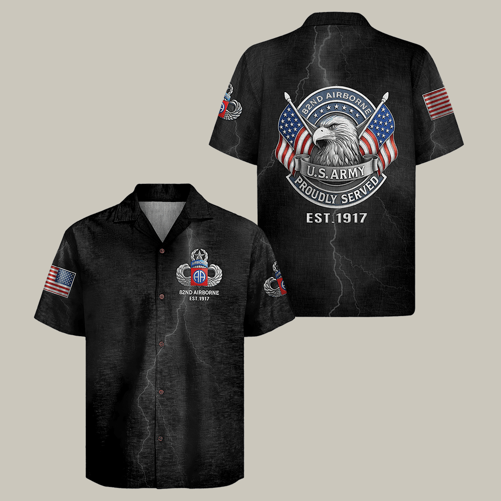 Eagle US Army Airborne Hawaiian Shirt 82nd Airborne Soldier Clothes Unique Gift Idea