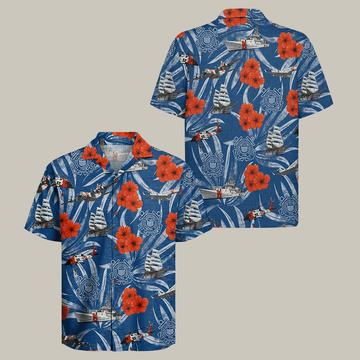 US Coast Guard 250th Years Of Service Hawaiian Shirt Patriotic Veteran Clothes USCG Gift Idea