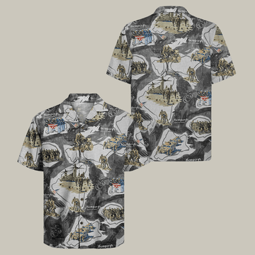 US Marine Corps 250th Anniversary Hawaiian Shirt Semper Fi Marine Corps Clothes Veteran Gifts