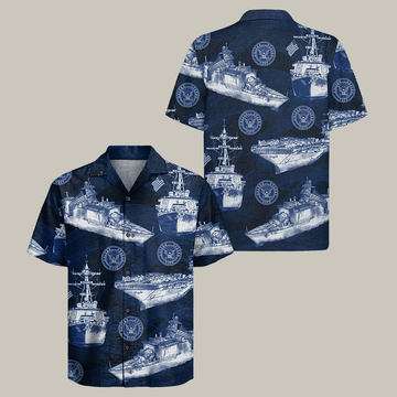 US Navy 250th Years Of Service Hawaiian Shirt 250Th Anniversary Clothes Navy Veteran Gift For Men