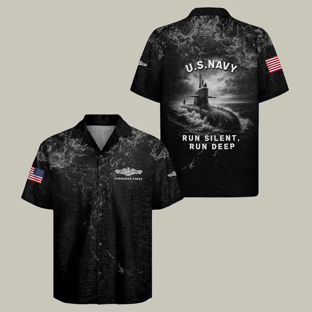 US Navy Submarine Hawaiian Shirt US Navy Silent Service Patriotic Veteran Clothes