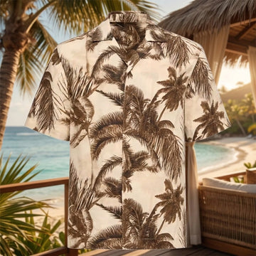 Moncler Summer Palm Camp Hawaiian Shirt Natural Themed Shirt Beach Lover Gift Idea